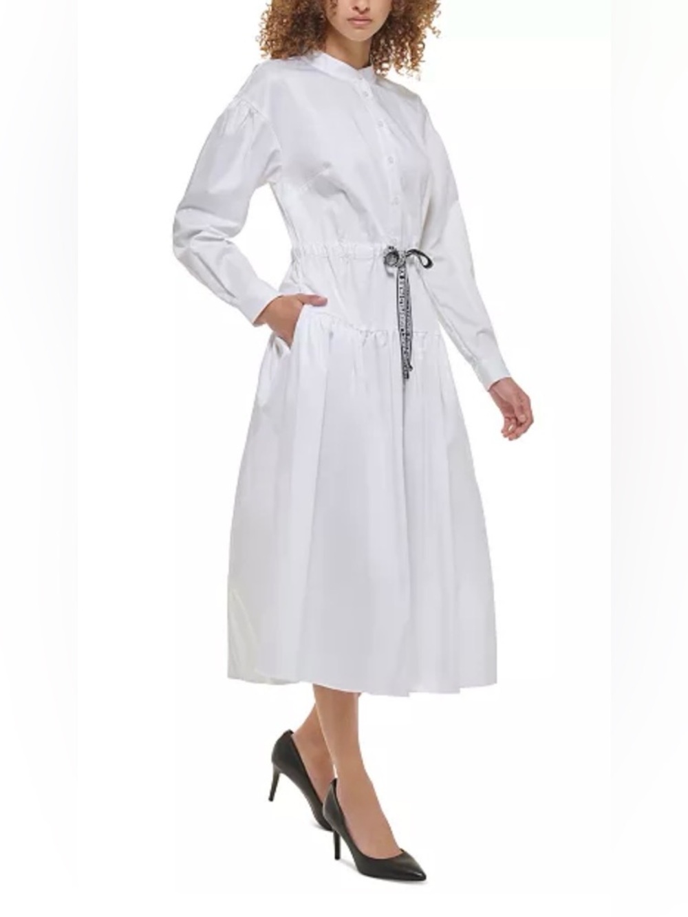 KARL LAGERFELD PARIS
Women's Cotton Tie-Waist Maxi Dress